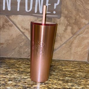 Starbucks rose gold metallic matte tumbler